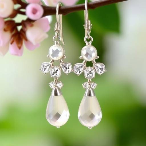 Orecchini pendenti con perle di fiume e cristalli Swarovski, un gioiello elegante e luminoso per un'occasione speciale.